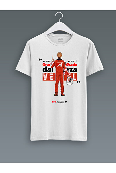 ZEPSTORE Tricou alb Sebastian Vettel Radio Series