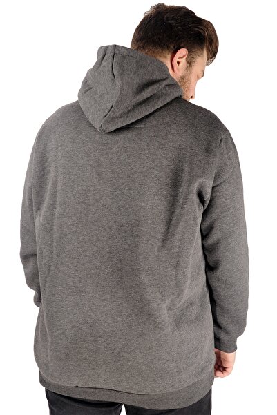 ModeXL Чоловічий светр великого розміру з капюшоном - Super 21512 Атласний