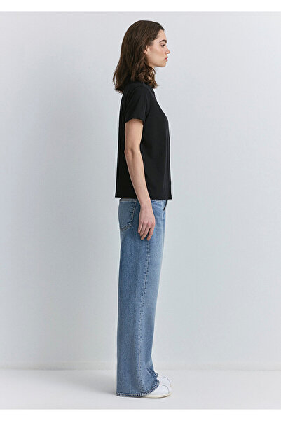 Mavi Μαύρο T-Shirt με στάμπα αέρα κανονική εφαρμογή / κανονική εφαρμογή 1613288 -900