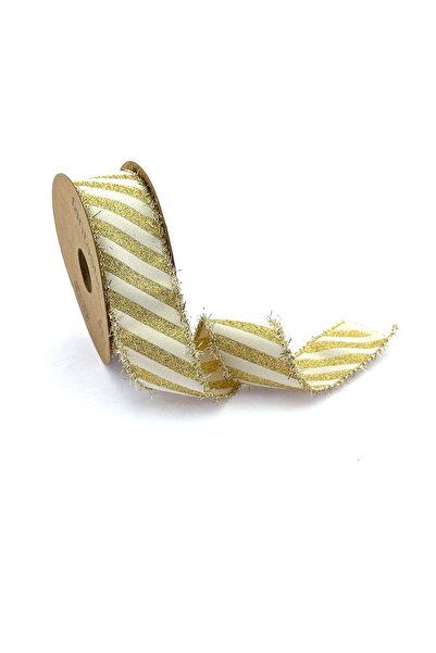 FANTASTIC KURDELE SİMLİ & SAÇAKLI DOKUMA YILBAŞI KURDELESİ (35mm GENİŞLİK - 1...