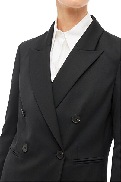 Perspective Black Swallow Collar Jacket