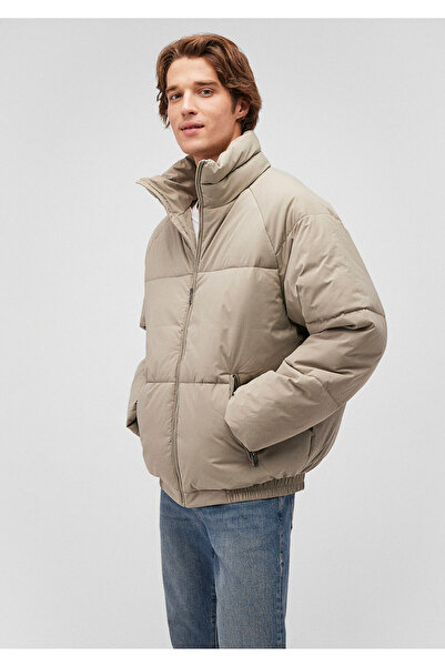 Mavi Stand Collar Beige Puffer Jacket 0110399 -87213