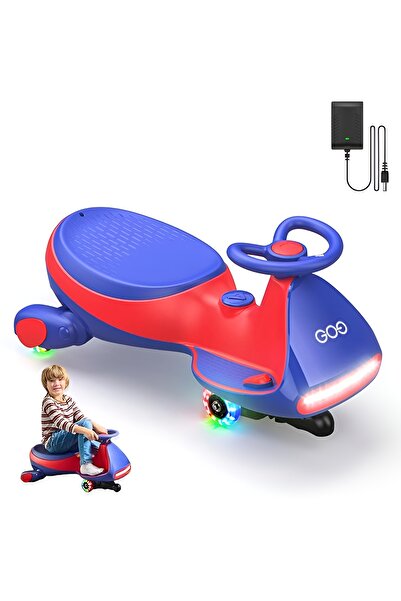 GO9 Hibobi Electric Wiggle Car with Pedal, 2 in 1 Swing Car , Rechargeable Battery, Anti-Rollover