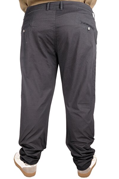 ModeXL Mode Xl Plus Size Men's Pants Linen Milano 20850 Navy Blue