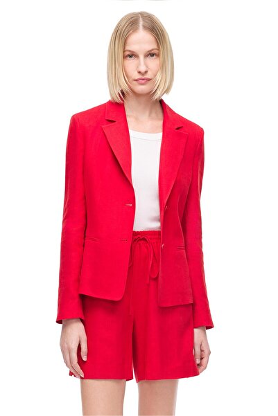 Perspective Red Holas Regular Fit Jacket