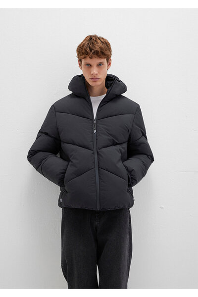 Mavi Hooded Black Puffer Coat 0110360 -900