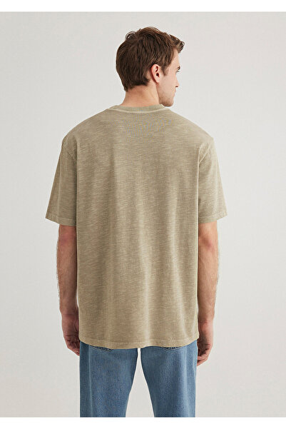 Mavi Printed Beige T-Shirt Loose Fit / Loose Relaxed Cut 0612402 -70360