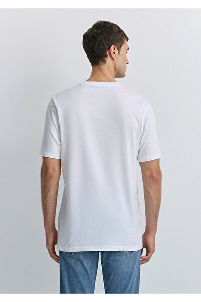 Mavi Tricou alb cu imprimeu aer Regular Fit 0612759 -620