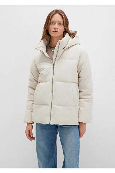 Mavi Αδιάβροχο K με κουκούλα Ecru Φουσκωτό Παλτό 1110445-70143