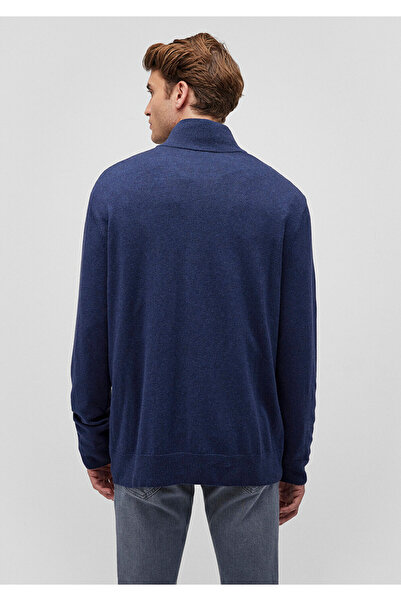 Mavi Кашеміровий светр з напівзастібкою, темно-синій, прямий крій / Regular Fit 0710247-70497