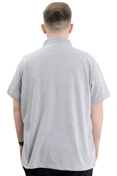 ModeXL Чоловіча футболка поло з вишитим комірцем з класичним піке 20553 Gimelanj, розмір XL Battal