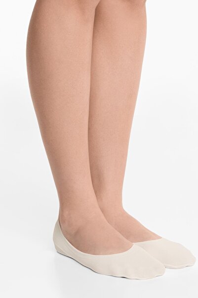 Oysho 2 pairs of medium cut invisible socks with rib microfibre