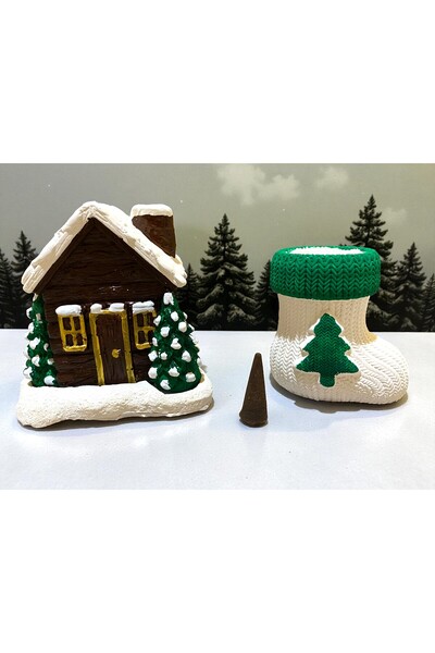 ELBUCOLECTION dekoratif ev tütsülük dağ evi ve yılbaşı konseptli tütsü tiylat...