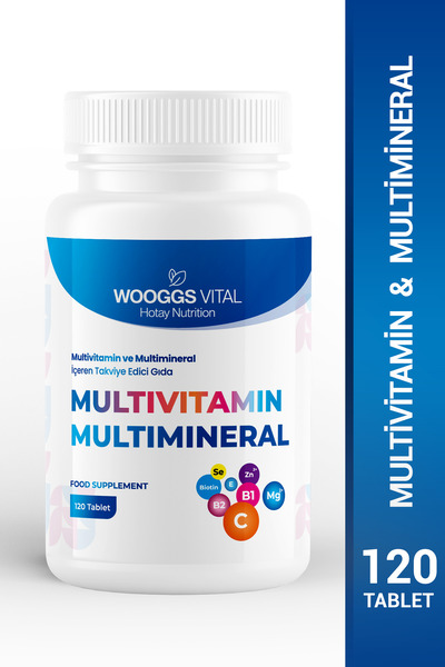 Hotay Nutrition Wooggs Vital Multivitamin & Multimineral Takviye Edici Gıda – 120 Tablet Günlük Vitamin ve Mineral Desteği