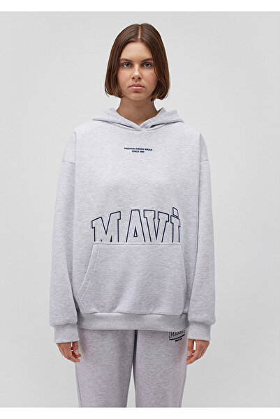 Mavi Logo Printed Gray Sweatshirt 1S10149-85438