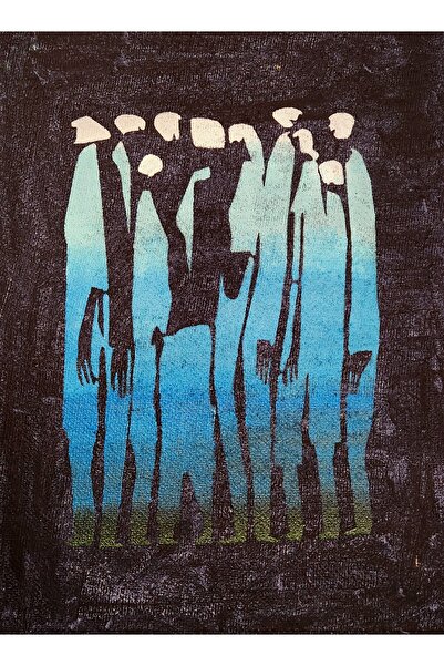 Sanat Markt Tekneli Deniz Manzarası Resmi - Suluboya - Çerçeveli - İmzalı