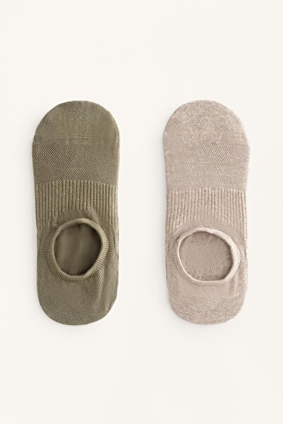Oysho 2 çift yoga ve pilates pamuklu karışım çorap