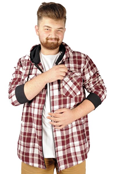 ModeXL Mode Xl Чоловічий светр на блискавці з кишенею на кришці Oduncu 21571 Мурдем