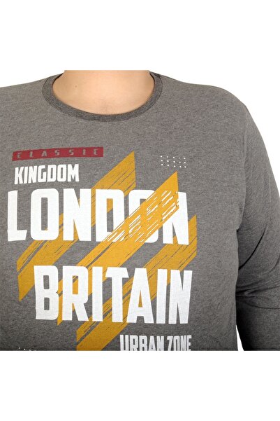 ModeXL Mode Xl Великий розмір Чоловічий світшот London Britain 19133 Атласний