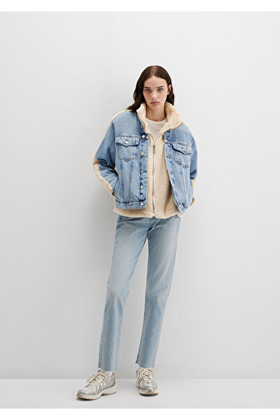Mavi Jachetă de blugi din blană artificială albastru deschis Rubina anilor 90 1110278 -88589