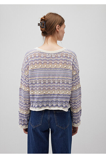 Mavi Pulover mov jacquard cu croiala larga - 1710154 -70538