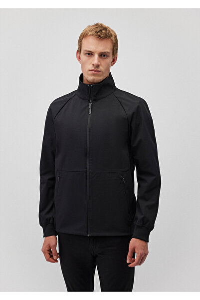 Mavi Water Repellent D Mock Neck Black Jacket Regular Fit / Normal Cut 0110361-900