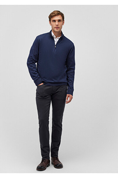 Mavi Світло-синій светр з напівзастібкою, облягаючий крій 0710153-70490