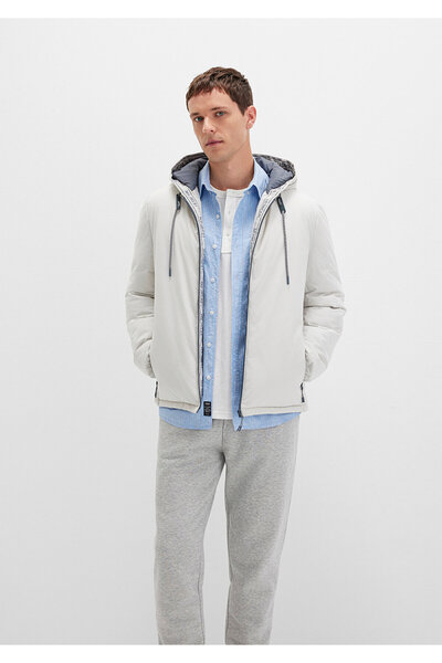 Mavi Light Gray Puffer Jacket with Hood 0110352 -70080