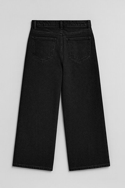 Bluewhite Women's Black High Waist Wide Leg Jean Pants