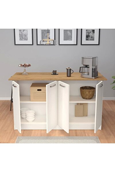 UMGMOBİLYA Patentli/BENZİLA SERİSİ 160cmlik Ada Mutfak Bar Masasi Yemek Masasi