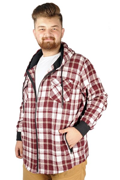 ModeXL Mode Xl Чоловічий светр на блискавці з кишенею на кришці Oduncu 21571 Мурдем