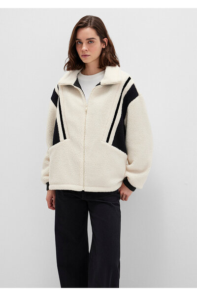 Mavi Контраст Ренклі Шерпа Куртка Loose Fit / Bol Rahat Kesim 1110520-70007