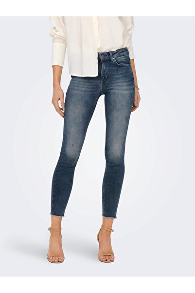 ONLY Gemusterte Jeanshose mit mittlerer Taille für Damen 15216970