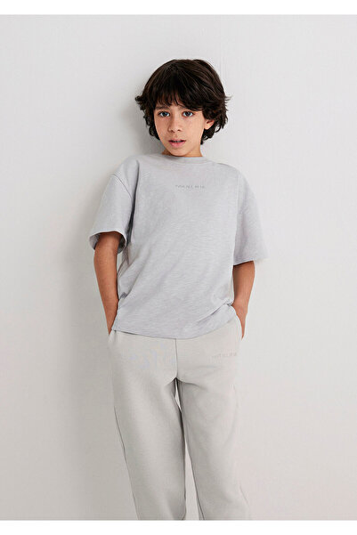 Mavi Organic Cotton Gray Basic T-Shirt Loose Fit / Loose Relaxed Cut 6610203-70075