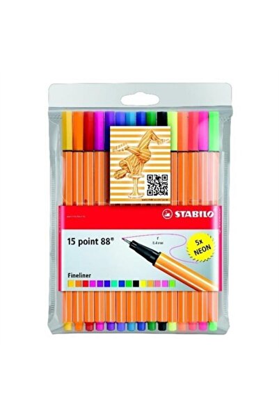 Stabilo Point Fineliner Kalem 88 10+5 Neon Paket