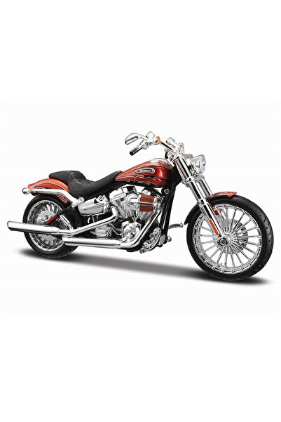 Maisto Diecast Harley Davidson 2014 CVO Breakout 1:12 Diecast Motosiklet – Lisanslı Metal Model Turuncu
