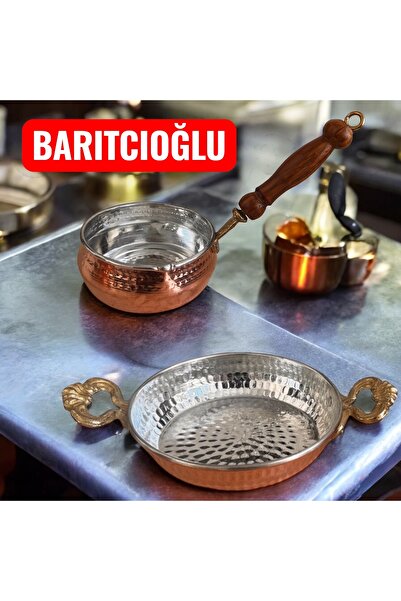 BARITCIOGLU Thick Copper Saucepan 16 cm Saucepan Set of 2