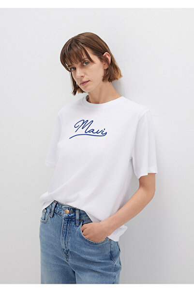 Mavi Tricou alb brodat Regular Fit 1612421 -620