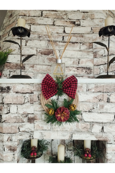 bayram taşcıoğlu home desing Small Size Gift Christmas Pine Cone Garland Door Wall Ornament