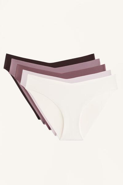 Oysho 5 invisible V cut polyamide blend classic briefs