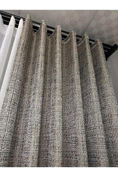 PERDEYERİ S Pile Seyhan Jacquard 1/3 Strat Cortina de podea CU O ALEZĂ