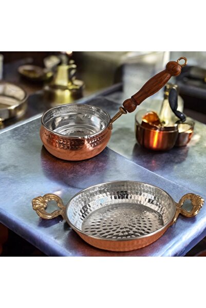 BARITCIOGLU Thick Copper Saucepan 16 cm Saucepan Set of 2