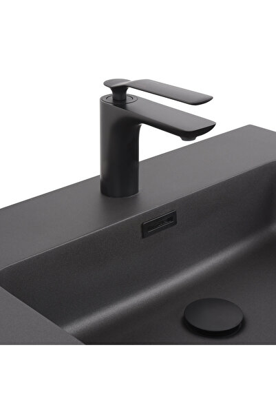 Maison Mex Basin mixer, MOONI, L.10.8 H.13.9 cm, black