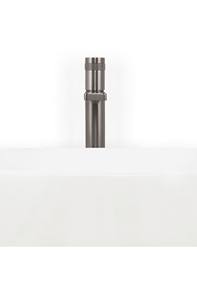 Maison Mex Tall washbasin mixer, CASCADE, l.20.6 H.31.6 cm, brushed gray