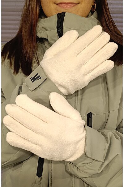 SEN'Z COLLECTİON Kadın Ekru Polar Eldiven