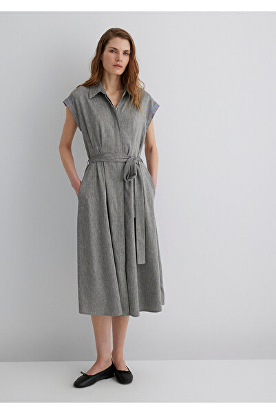 Mavi Gray Linen Blended Dress -1310510-87033