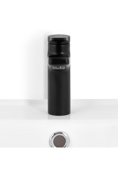 Maison Mex Baterie lavoar, SUNRISE, L.11.6 l.13 H.15.8 cm, negru mat