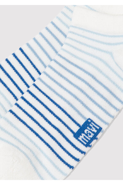 Mavi White Booties Socks with Stripe Detail 1912433 -620