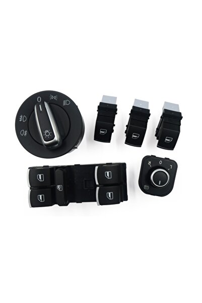 SSMEDIA Set 9 butoane Volkswagen Passat, Golf 5, Jetta, Tiguan, cu bloc de lumini inclus