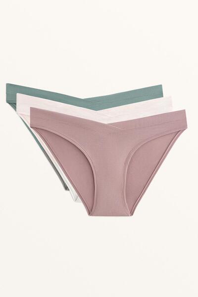Oysho 3 modal blend V-cut classics briefs